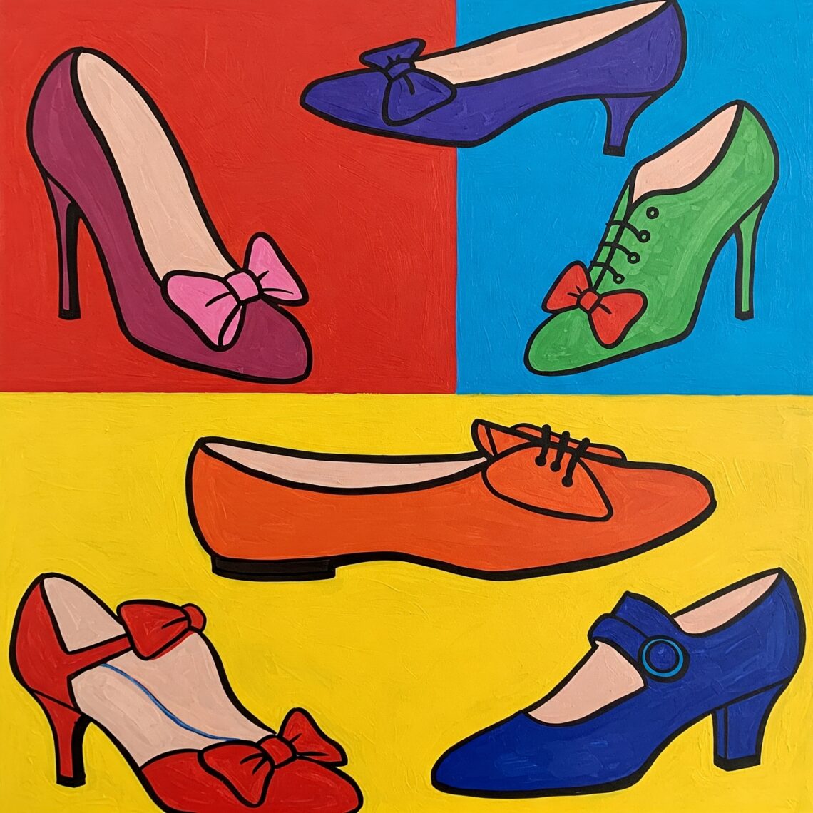verschiedene bunte schuhe