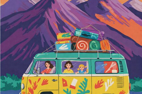 Familie in Camper unterwegs