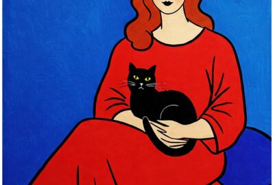 Frau mit Katze