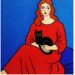 Frau mit Katze
