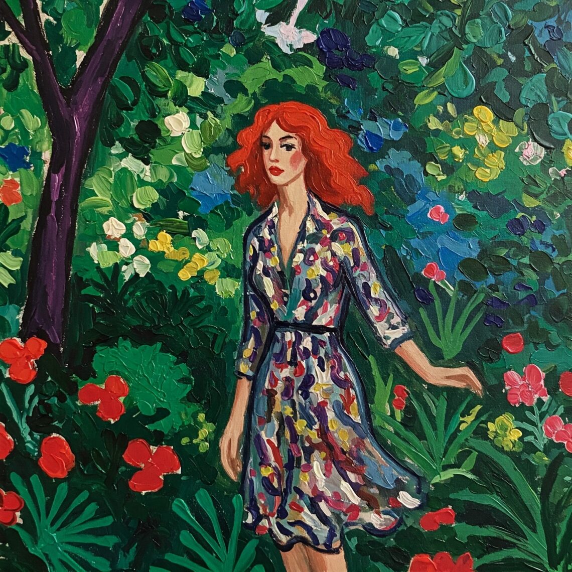 Frau im Garten