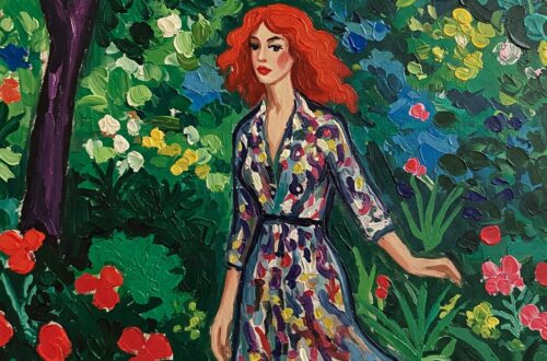 Frau im Garten